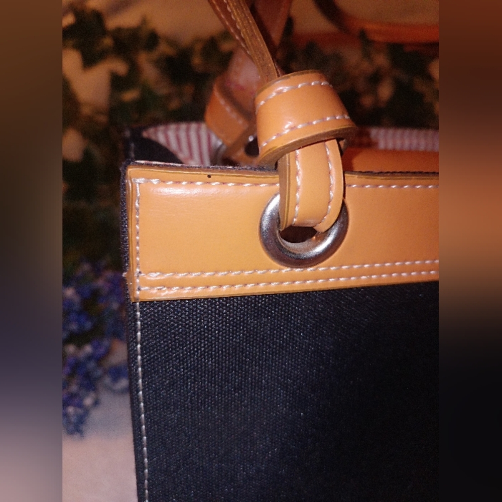 Kate Spade (New York) Black and Tan Leather Handbag - Picture 3 of 16